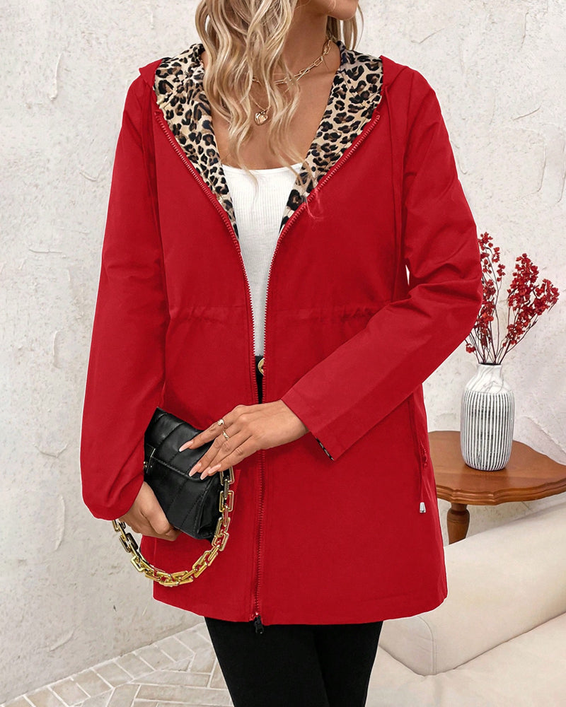 Jenn | Reversible Leopard Print Jacket